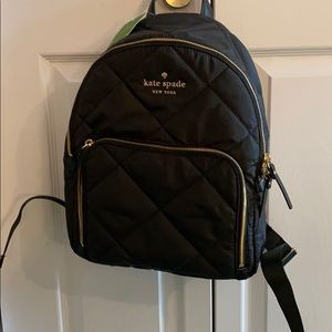 Kate Spade Black Quilted Hartley Backpack